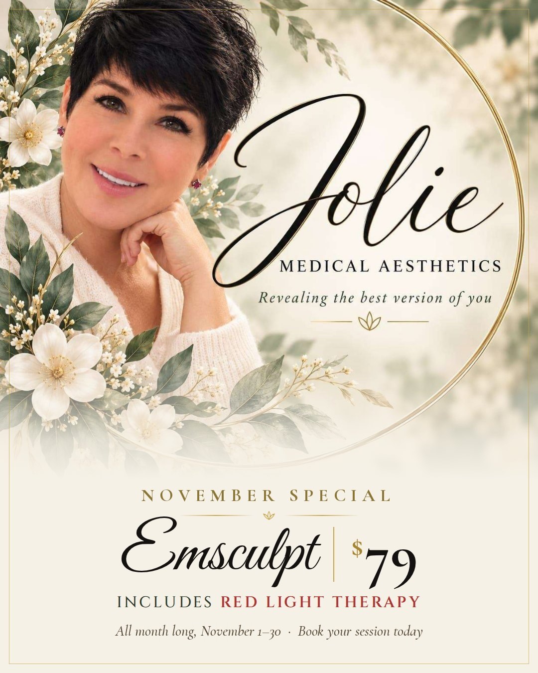 November Special: Emsculpt $79, includes red light therapy
